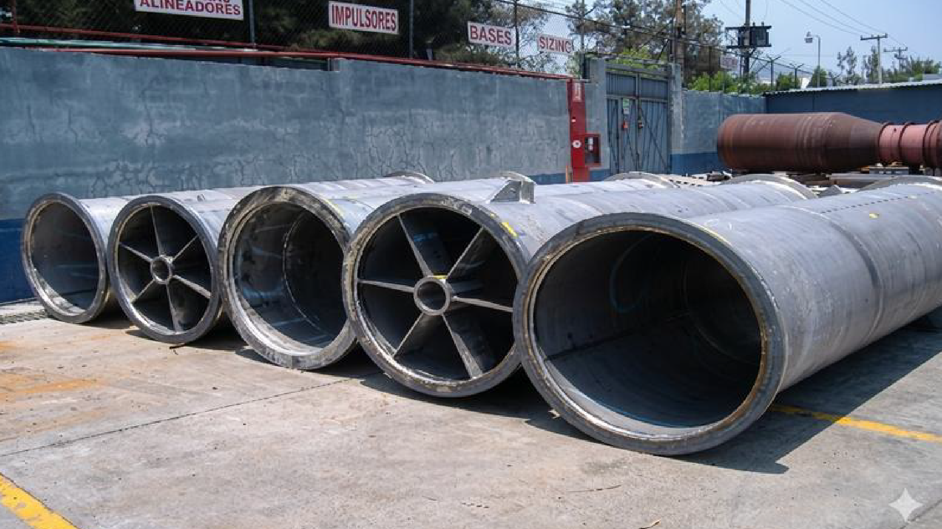 Columnas en acero inoxidable fabricadas por SERINYCO